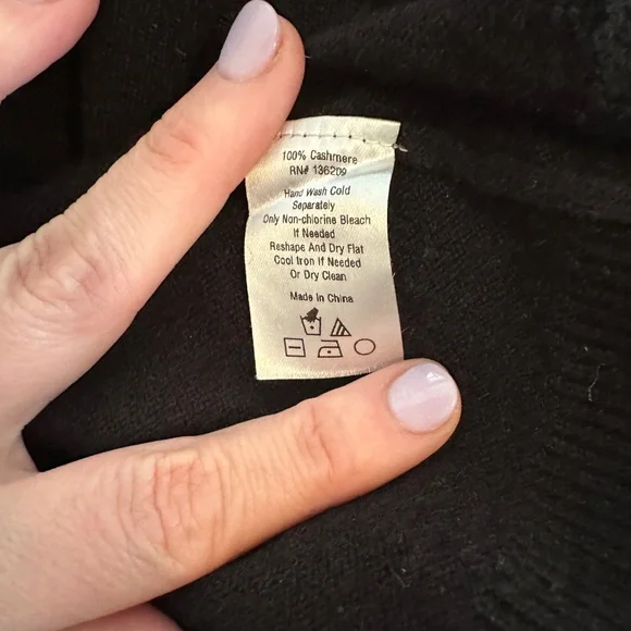 Hatch Maternity 100% Cashmere Sweater in Black, O/S - Picture 11 of 12